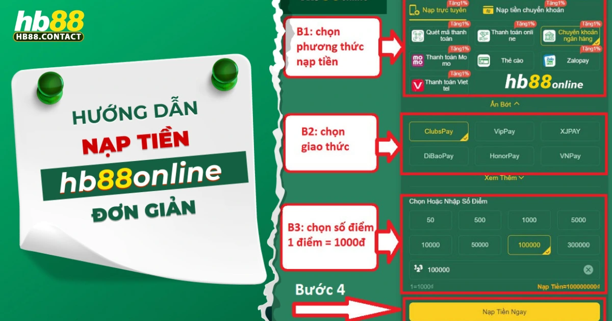 HB88 - Link Vào Trang Chủ HB88.Com Mới Nhất 2026 32 Cách nạp tiền tại HB88